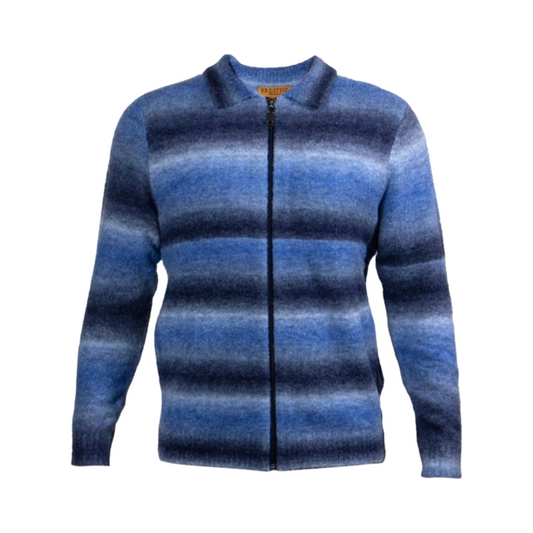 Prestige Navy Zip Front Sweater