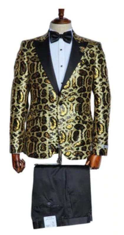 Giovanni Blk/Gold Leopard